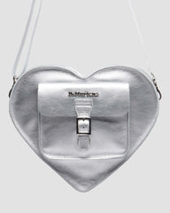 heart shaped milled metallic backpack