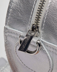 heart shaped milled metallic backpack