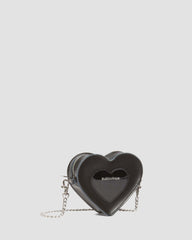 mini heart shaped kiev & patent leather bag