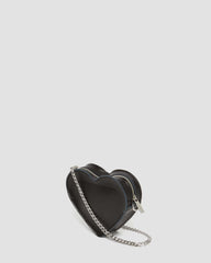 mini heart shaped kiev & patent leather bag