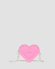 mini heart shaped leather bag
