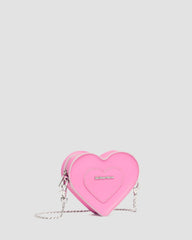 mini heart shaped leather bag