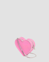 mini heart shaped leather bag