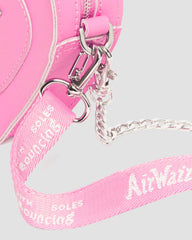 mini heart shaped leather bag