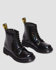 junior 1460 rainbow patent leather lace up boots
