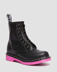 1460 pink sole wanama leather jungle zip boots