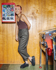 suede slingback platform mules