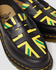 penton denim tears smooth leather loafers