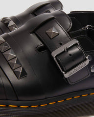 hardware leather mules