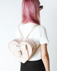 metallic shift leather backpack