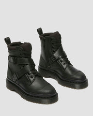 tech strap leather boots