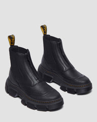 zip leather chelsea boots