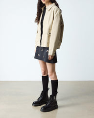 smooth leather lace and zip boots