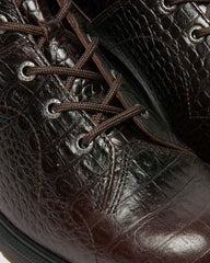 crocodile analine leather ankle boots