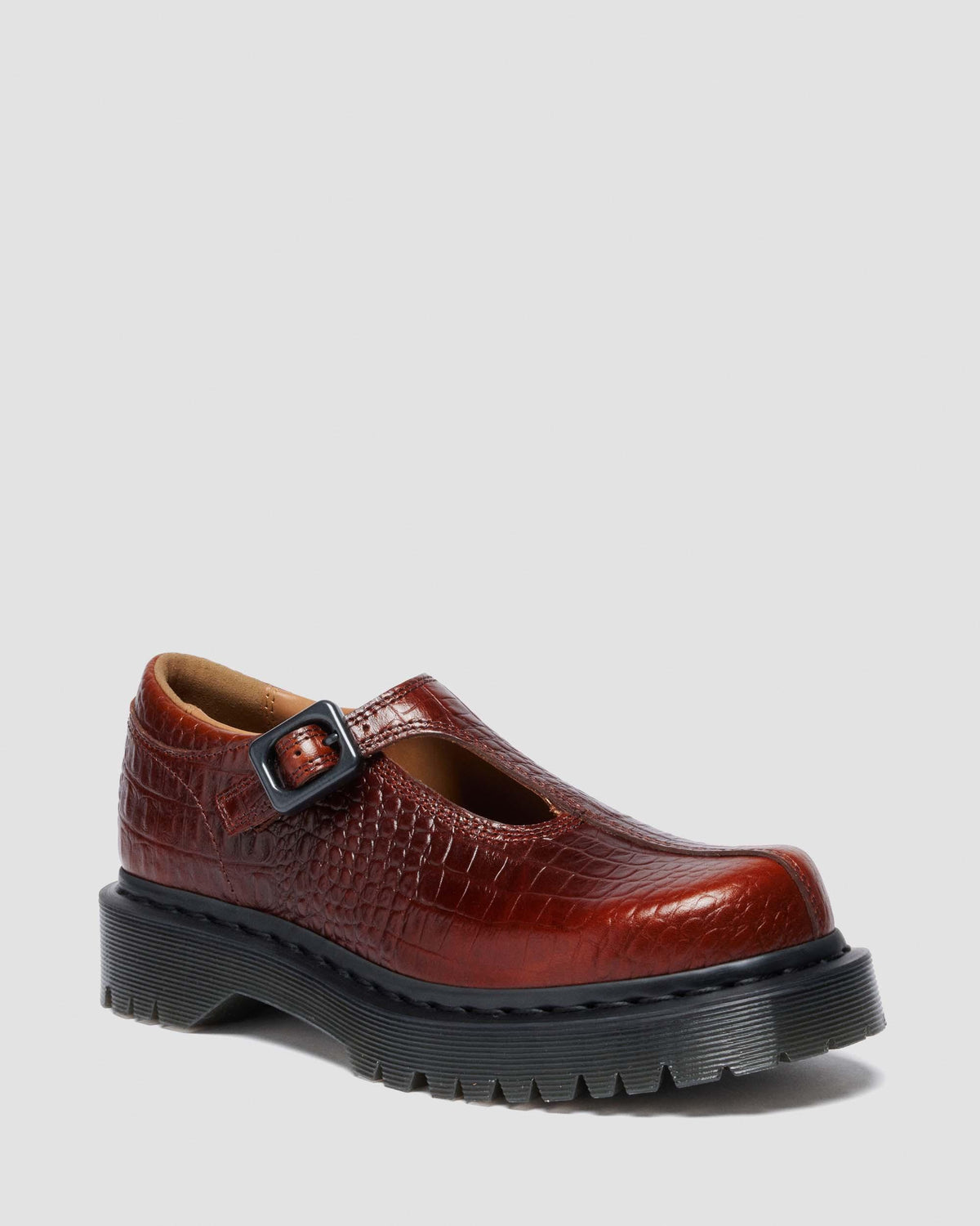 croc emboss leather shoes