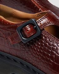 croc emboss leather shoes