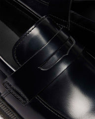 temara polished smooth leather loafers