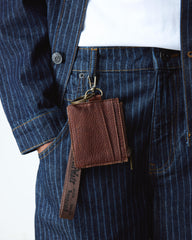 ambassador leather card holder keyring