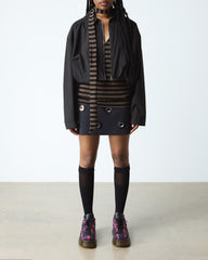 tartan & leather lace up shoes