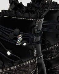 smooth leather platform boots