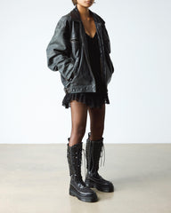 platform leather boots