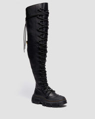 extra tall soft leather platform boots