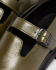 square toe leather shoes