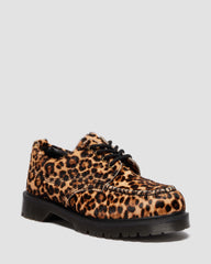 leopard print moc toe shoes